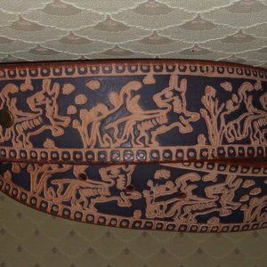 Aztec Tribal Design Bonded Leather WIDE BELT STRAP